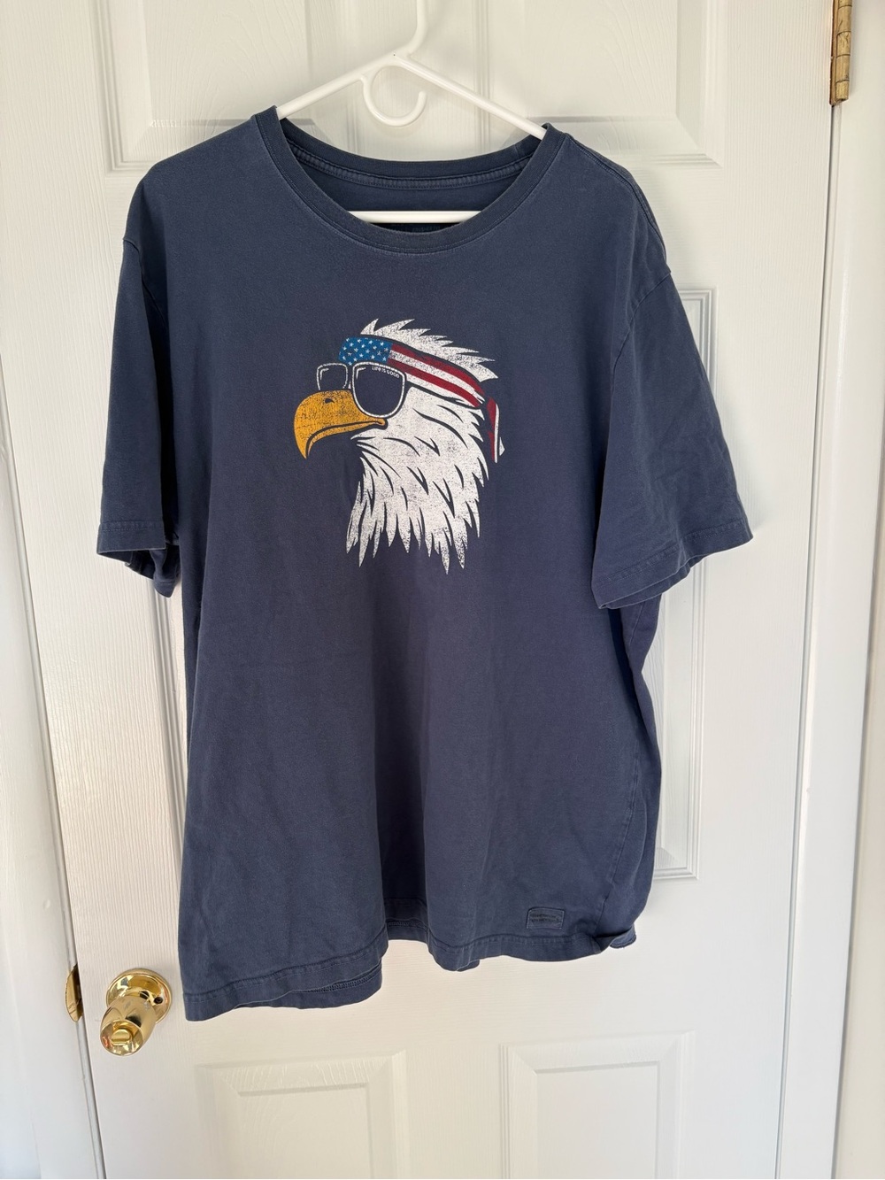 Life Is Good Heather Navy Crewneck Tee